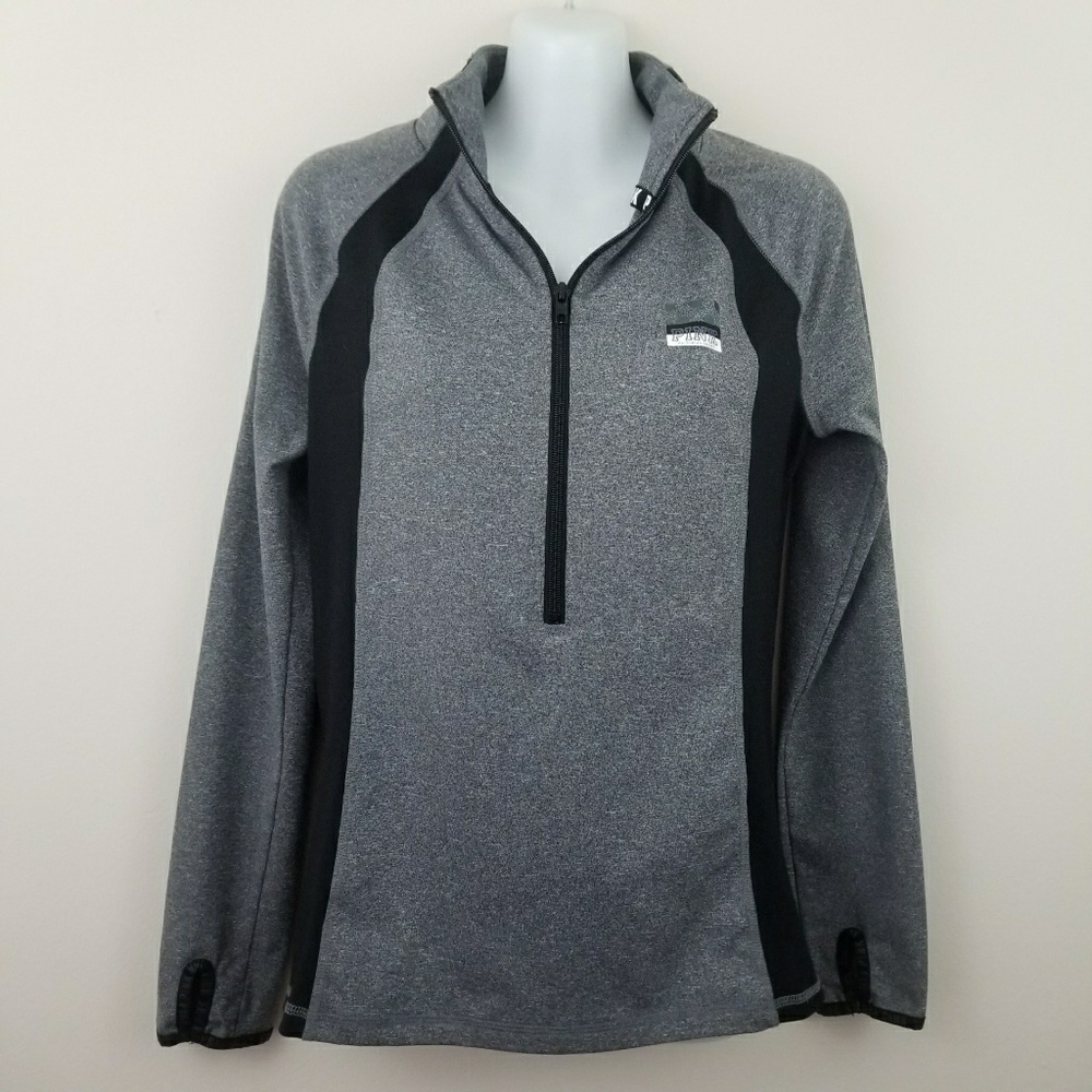 VS PINK | Gray/Black Ultimate Half-Zip Pullover S